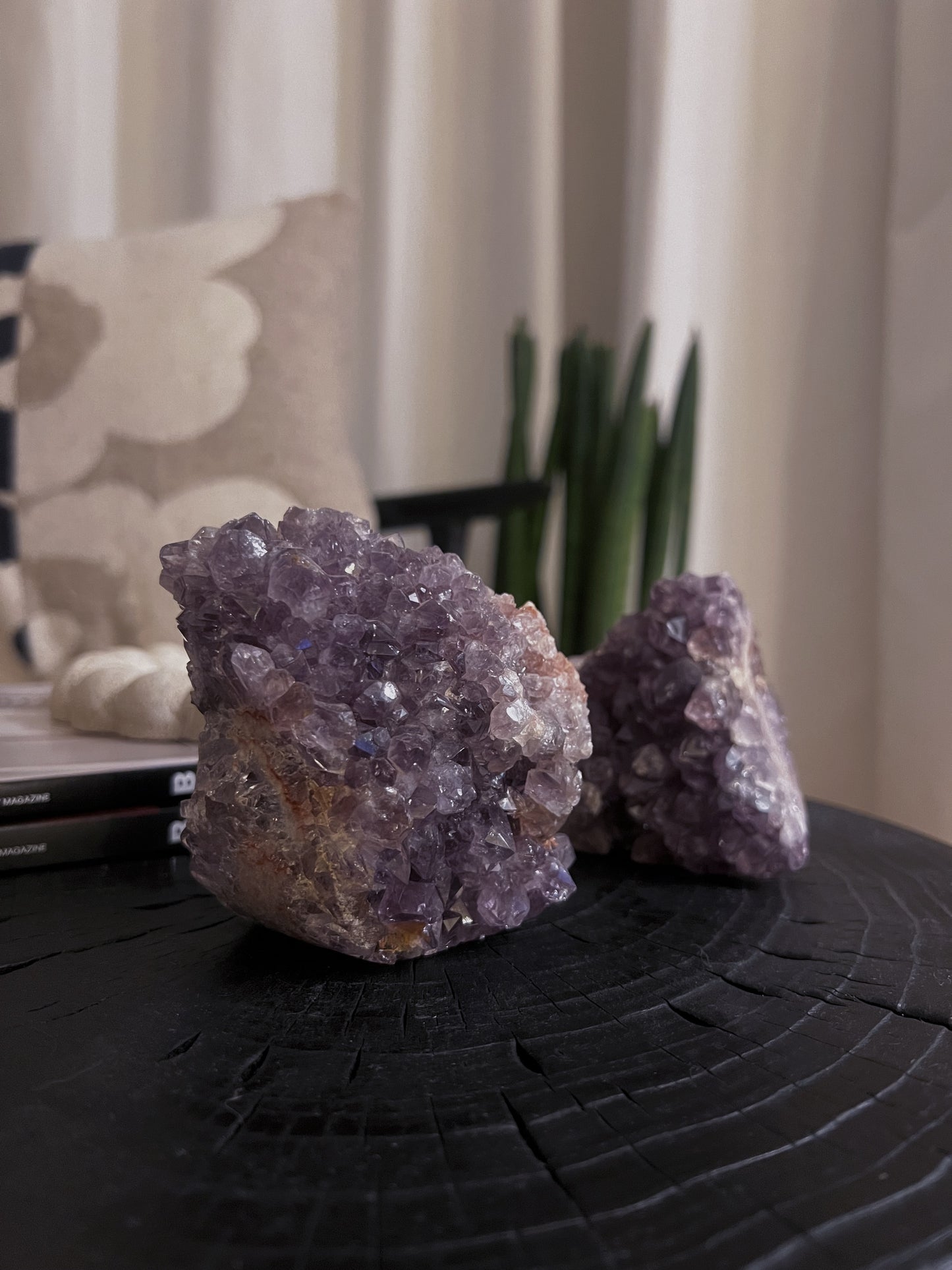 Pink Amethyst Cluster with Quartz