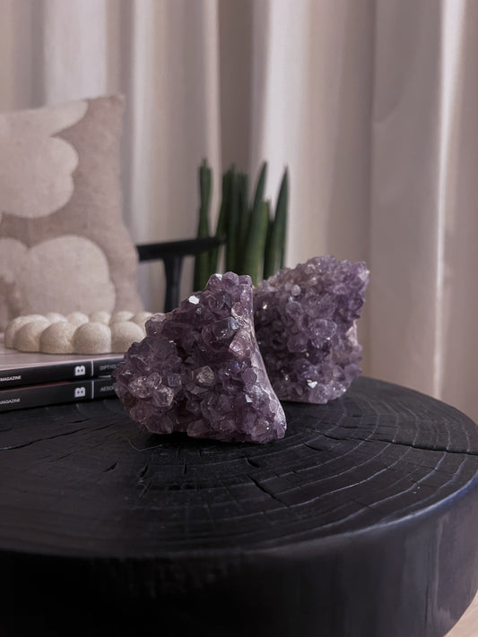 Pink Amethyst Cluster with Quartz