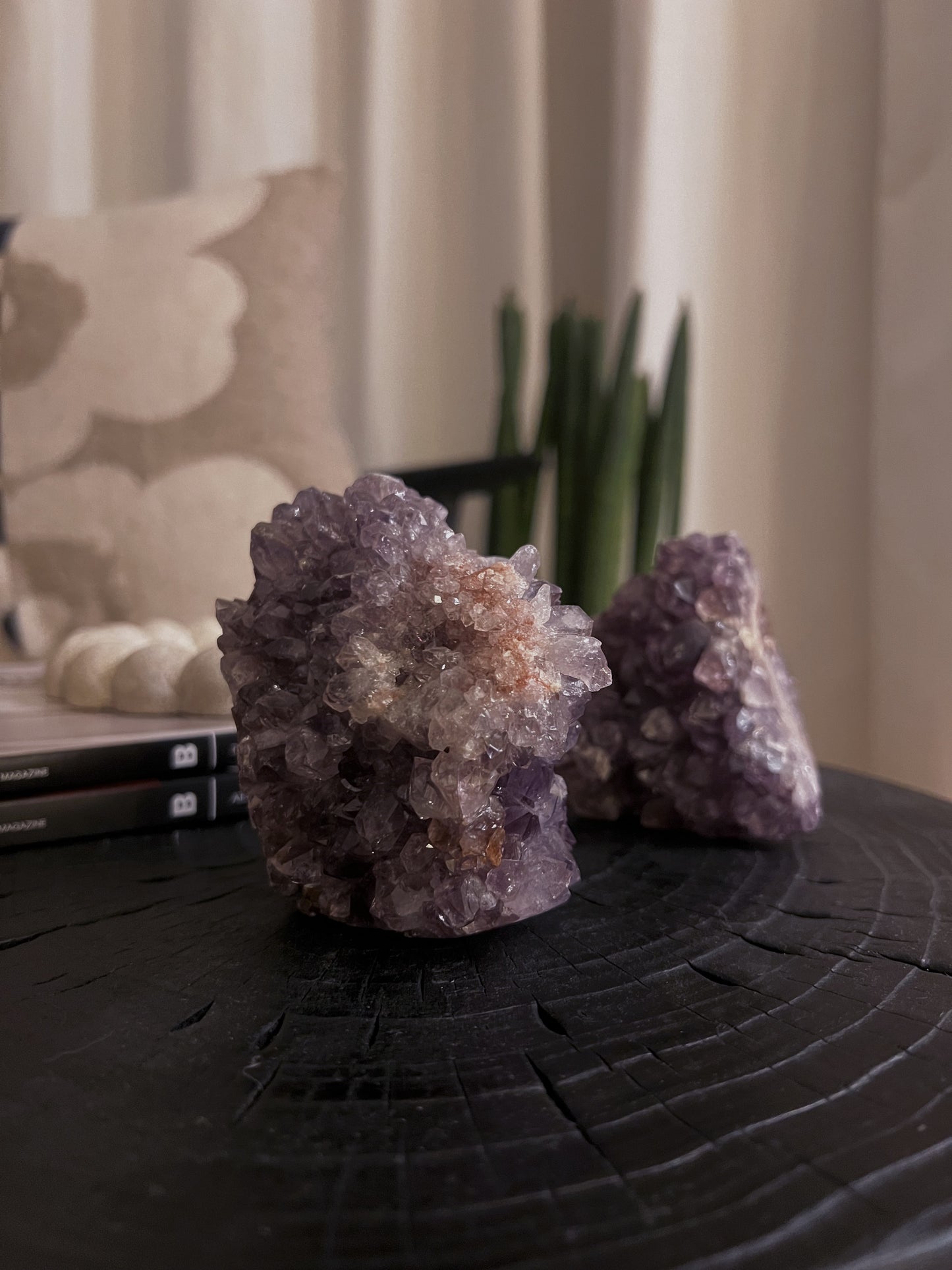 Pink Amethyst Cluster with Quartz