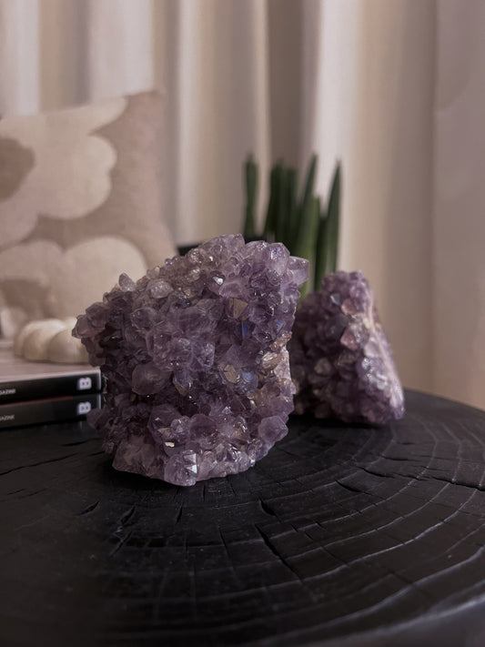 Pink Amethyst Cluster with Quartz