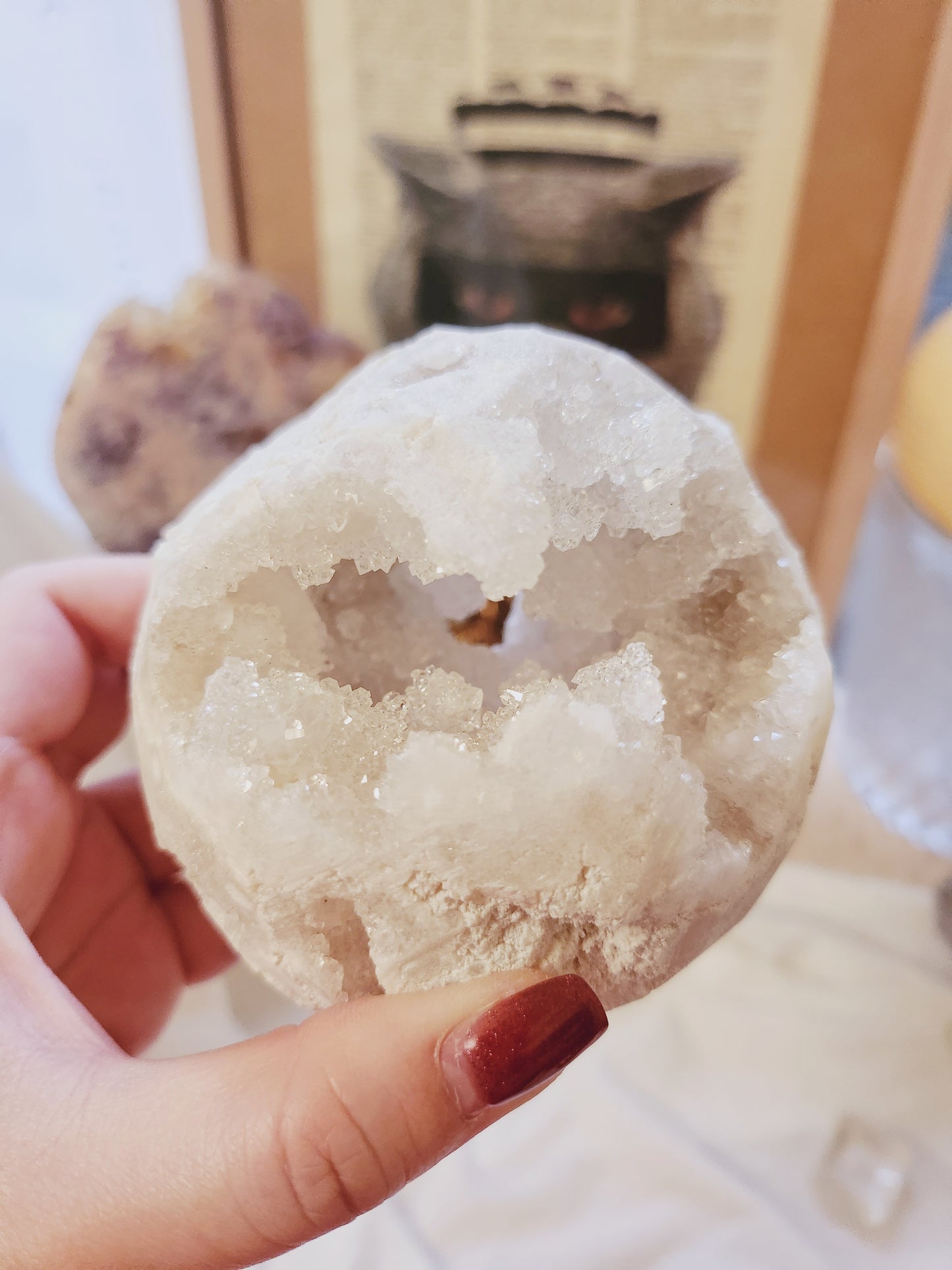 White Agate Geode